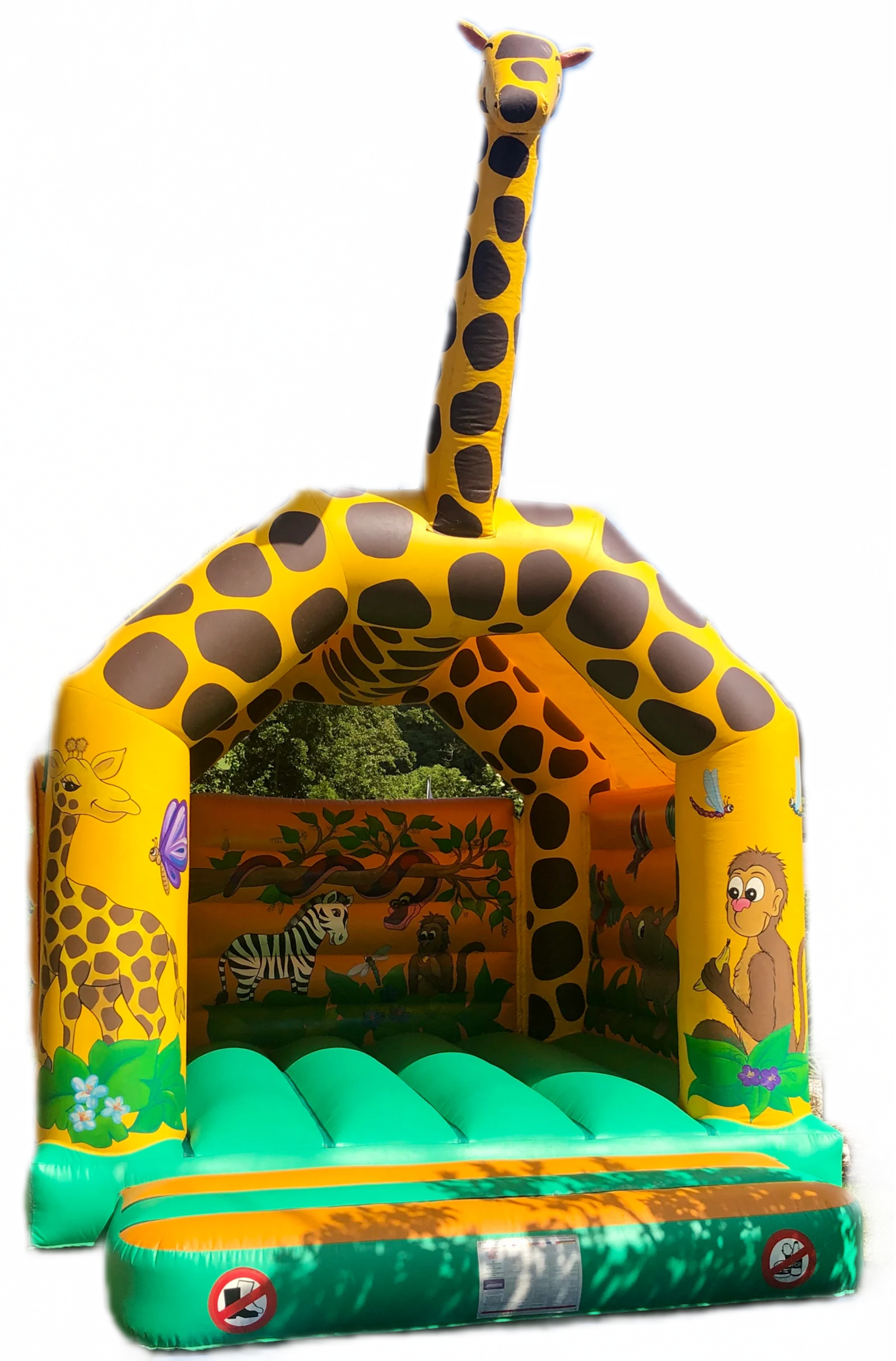 Hüpfburg Giraffe freigestellt